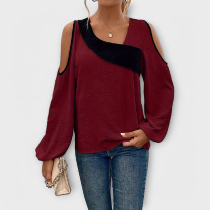 Blouse with Square Neckline
